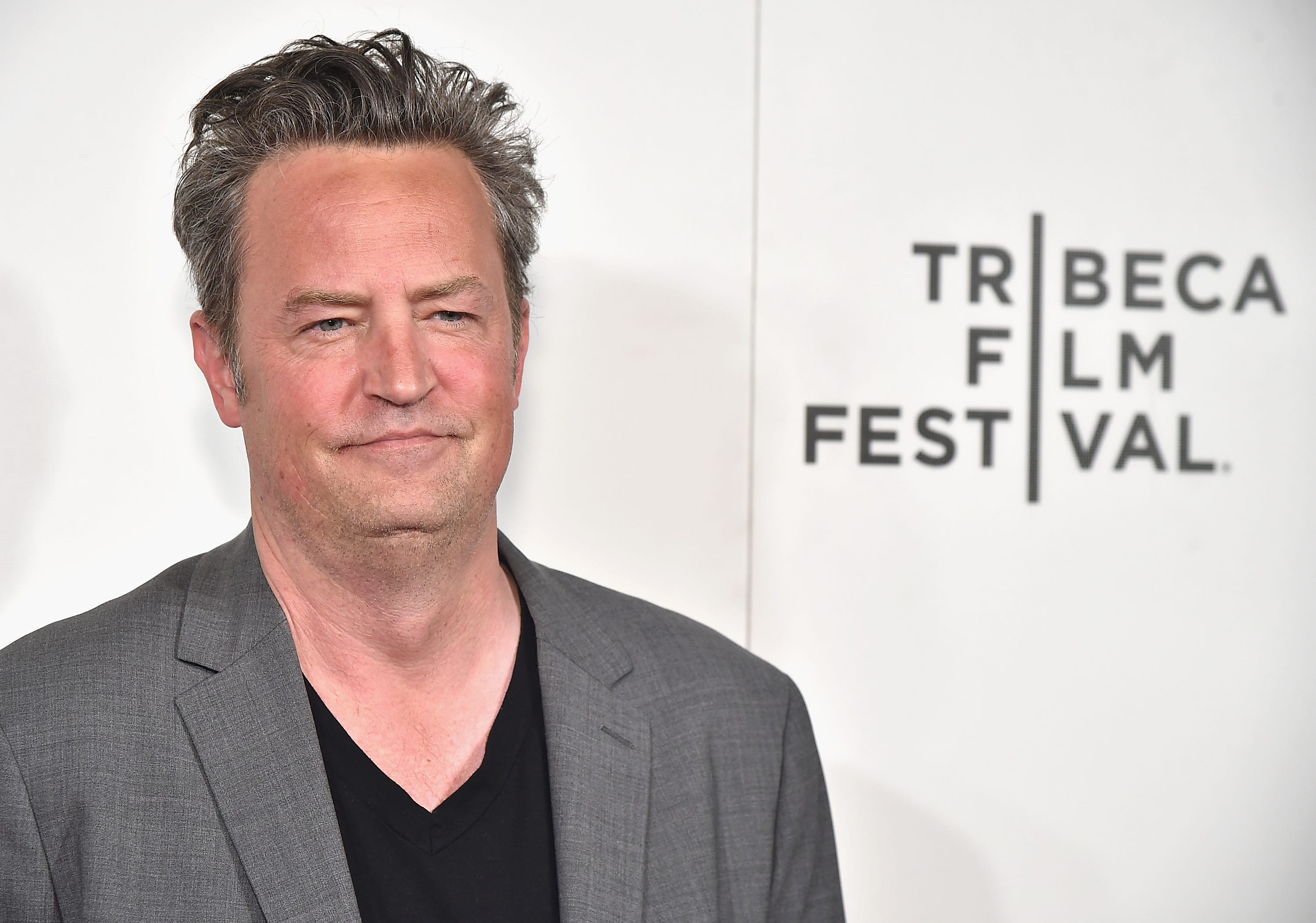 Matthew Perry attends "The Circle" premiere at the BMCC Tribeca PAC in New York City on April 26, 2017.
