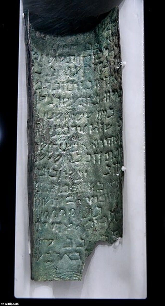 Some researchers believe the strange metal scroll may have once documented sacred wealth tied to a priestly sect that believed it was living in the biblical 'End of Days' before an apocalyptic battle between good and evil