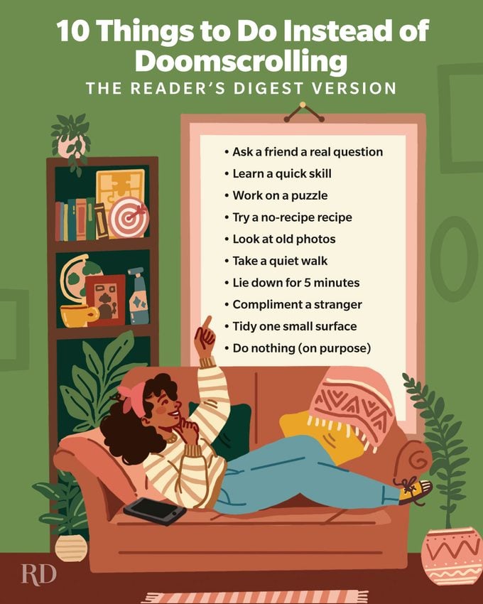 10 Things To Do Instead Of Doomscrolling Graphic