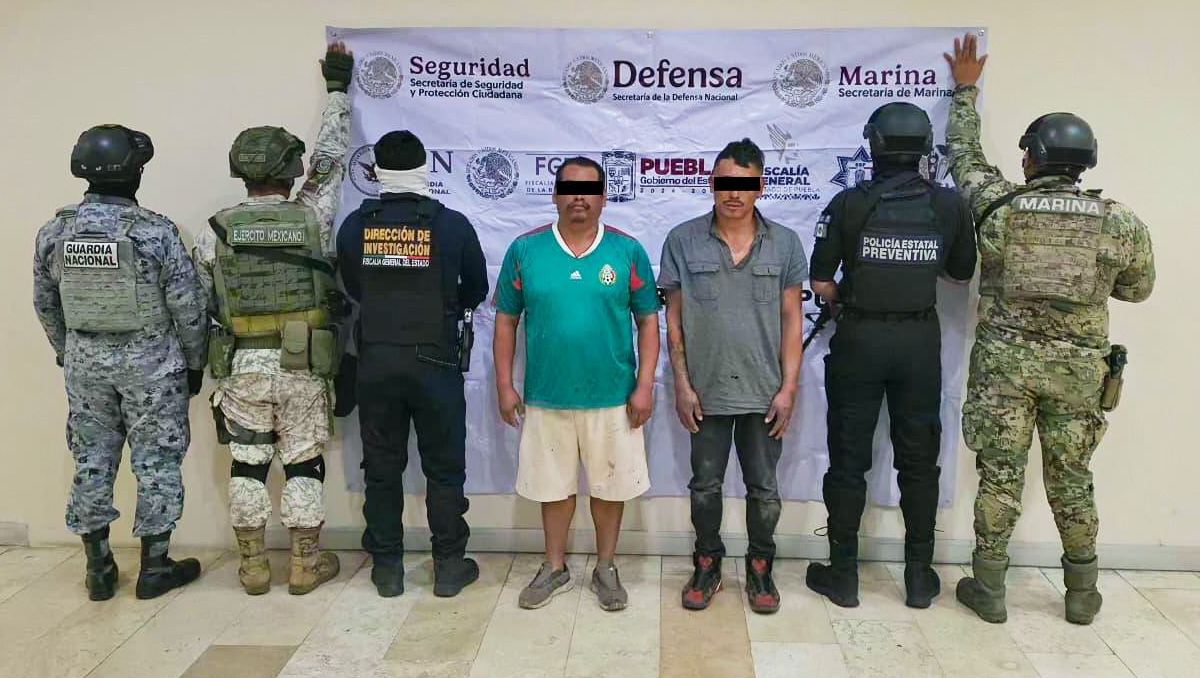 Operativo en la Mixteca de Puebla deja dos detenidos y armas aseguradas