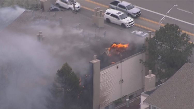 Apartment building in South Denver catches fire