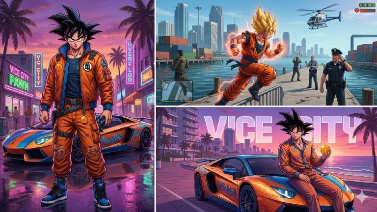 GTA 6: así se vería Gokú de Dragon Ball Z si fuera un personaje del ...