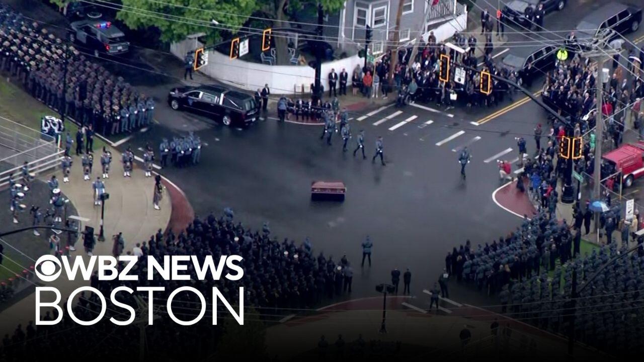 Final farewell held for Massachusetts State Police trooper Kevin Trainor