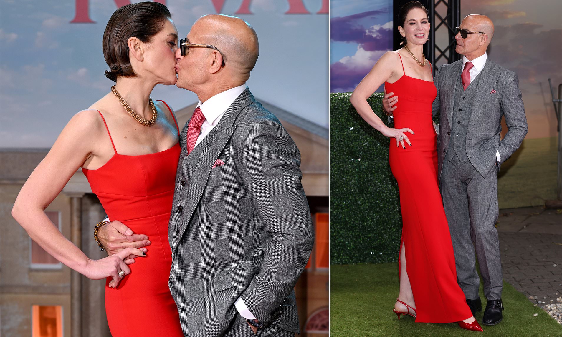 Stanley Tucci, 65, and wife Felicity, 45, who is Emily Blunt's sister ...