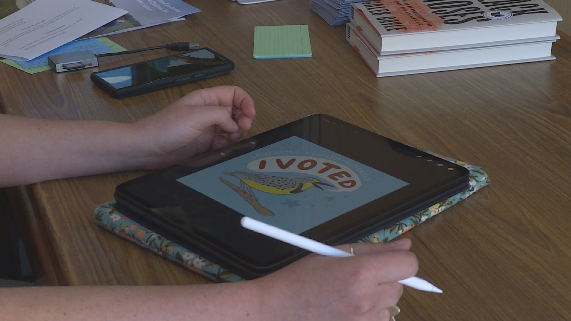 Lancaster County debuts new 'I Voted' sticker featuring Nebraska's ...