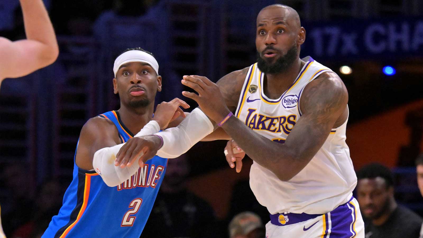 Thunder’s Shai-Gilgeous-Alexander hits Lakers fans with LeBron James, Luka Doncic free throw mic drop