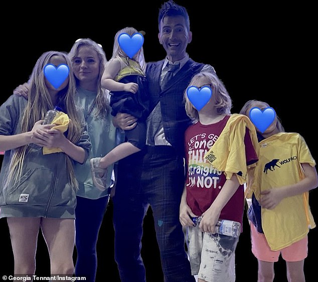 David Tennant poses with glamorous wife Georgia and daughter Olive, 14 ...
