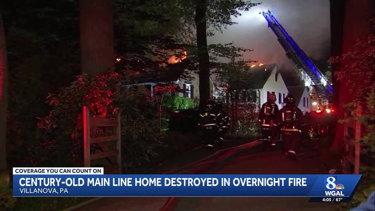 Villanova century-old home destroyed by attic fire