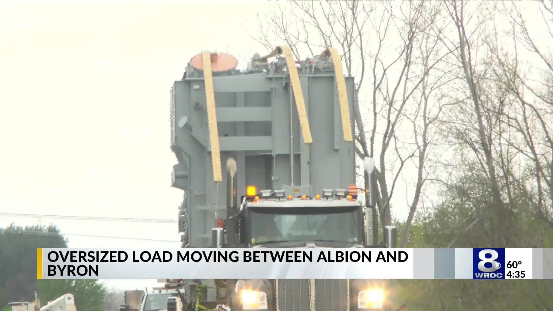 Oversized load travels from Albion to Byron