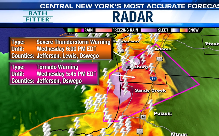 Watch live: Tornado warning for parts of Jefferson County