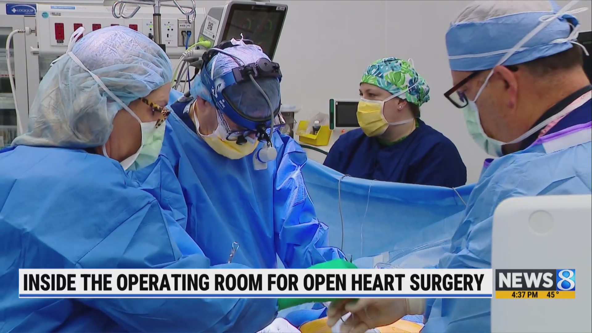 Inside the operating room for open heart surgery