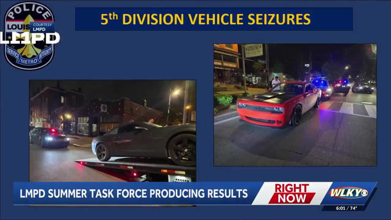 New LMPD summer task force leads to arrests, vehicle confiscations