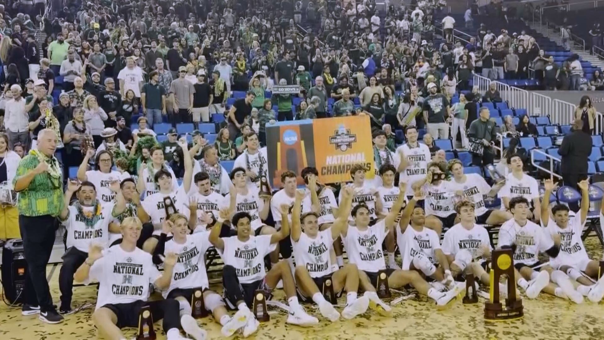 UH honors men's volleyball NCAA champions at public celebration in Manoa