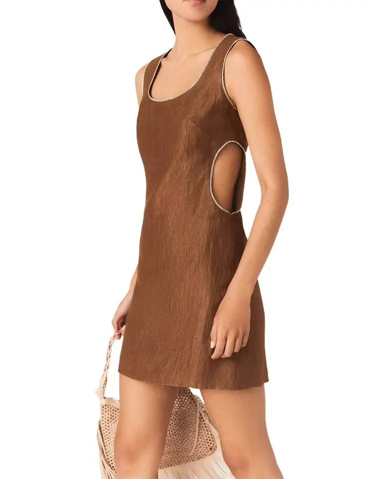 na-kd brown dress Cou The Bella Mini Dress main image 0