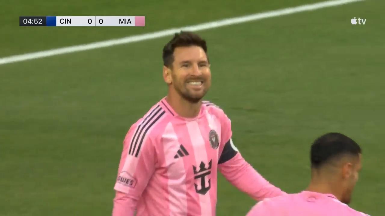 Messi scores twice as Inter Miami rallies to beat Cincinnati 5-3
