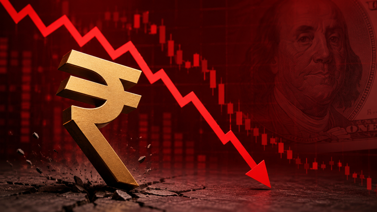 Rupee inches towards 96: Currency touches record low at 95.85 against US  dollar