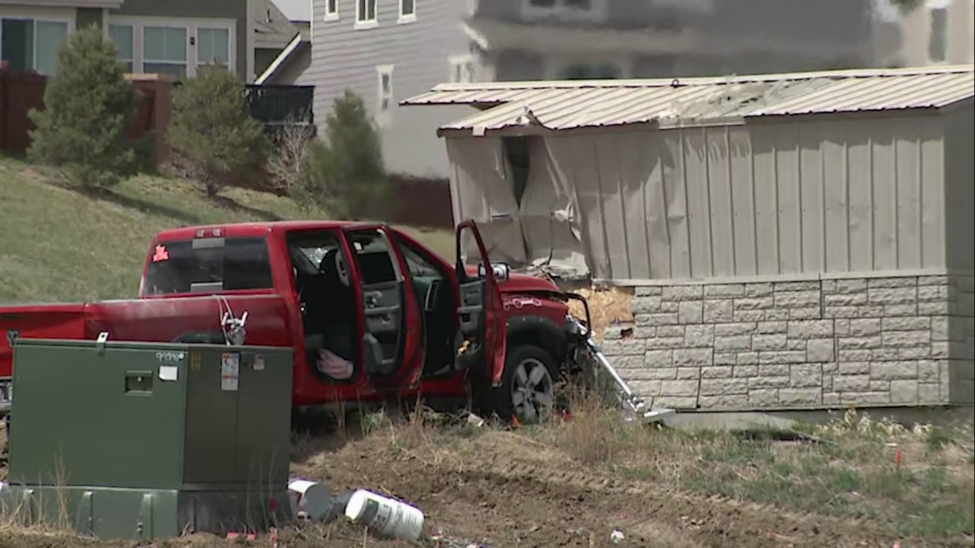 Shelter-in-place lifted, gas line damaged in crash