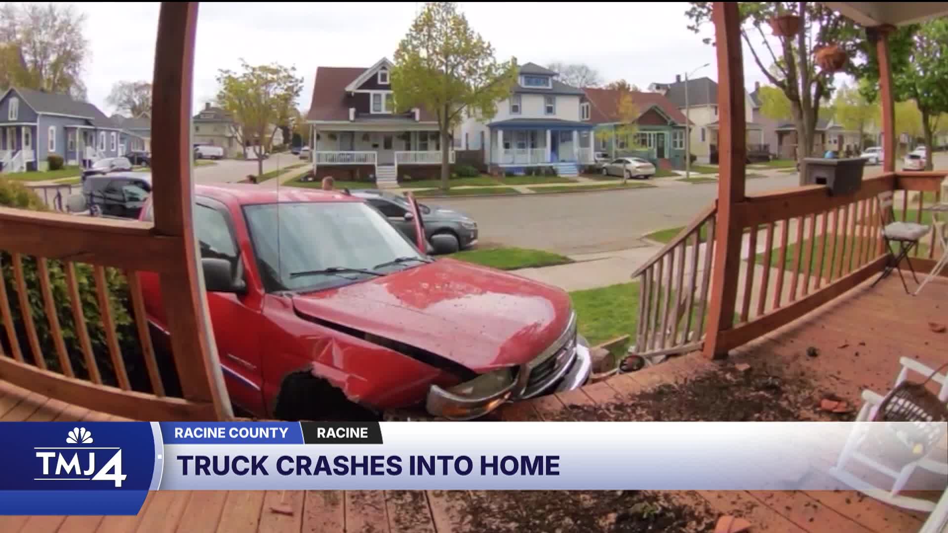 Racine resident thankful she wasn't home when police pursuit ended at ...