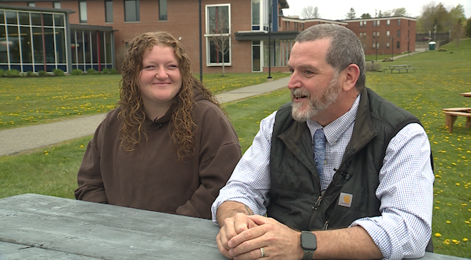Family milestone: Father and daughter graduate together at Thomas College