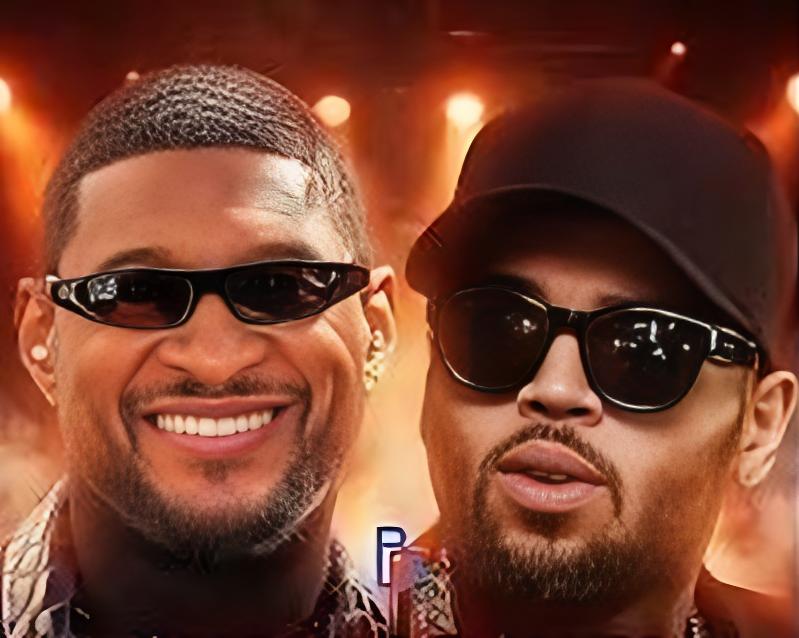 Usher and Chris Brown