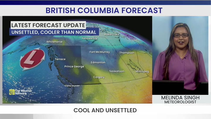 Cool, unsettled weekend ahead with high elevation snow for BC