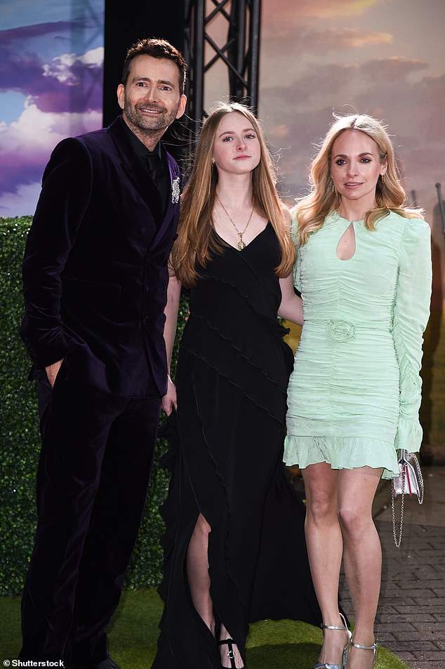 David Tennant poses with glamorous wife Georgia and daughter Olive, 14 ...