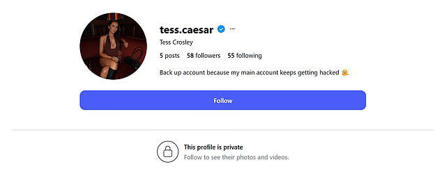 Tess Crosley drops her husband's surname in major social media rebrand