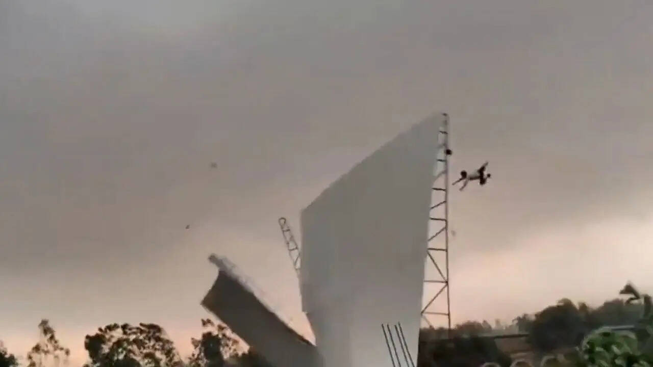 Terrifying viral clip shows man flying in air as UP storm wreaks havoc