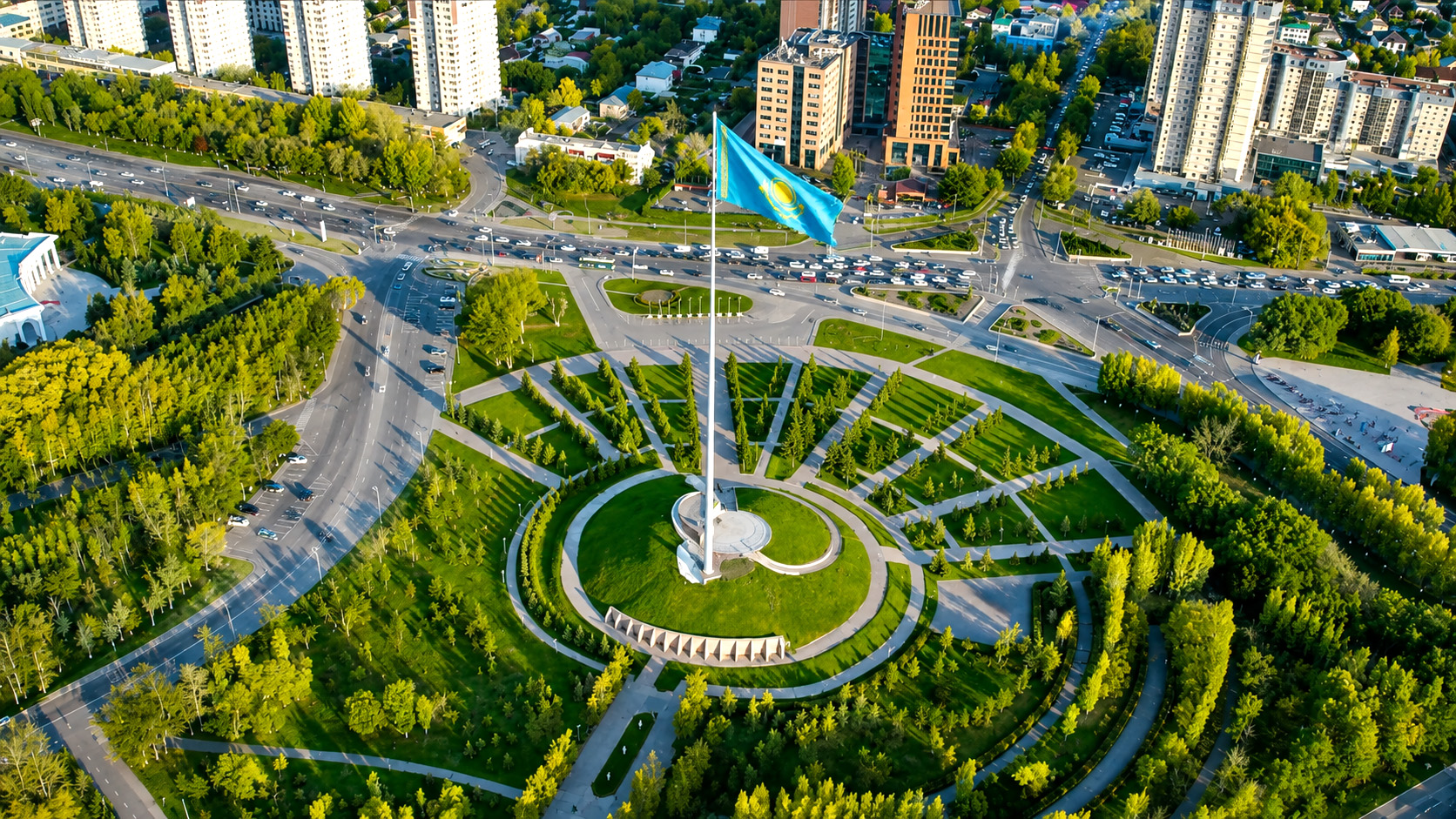 Astana’s futuristic skyline rising above Kazakhstan’s vast steppe