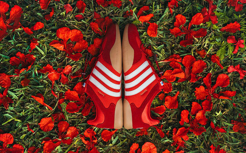 Bad Bunny's red Adidas ballerina colorway is dropping on Complex