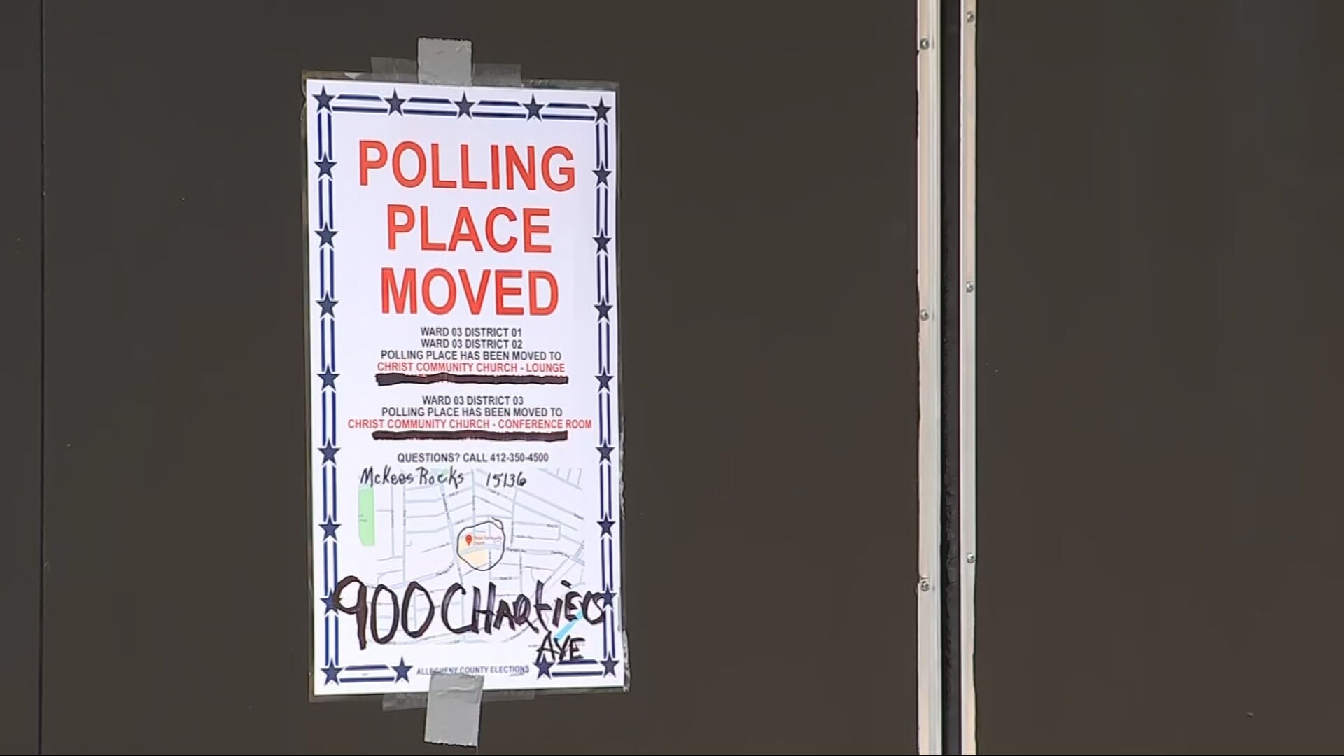 Sign on defunct polling place points voters to wrong location