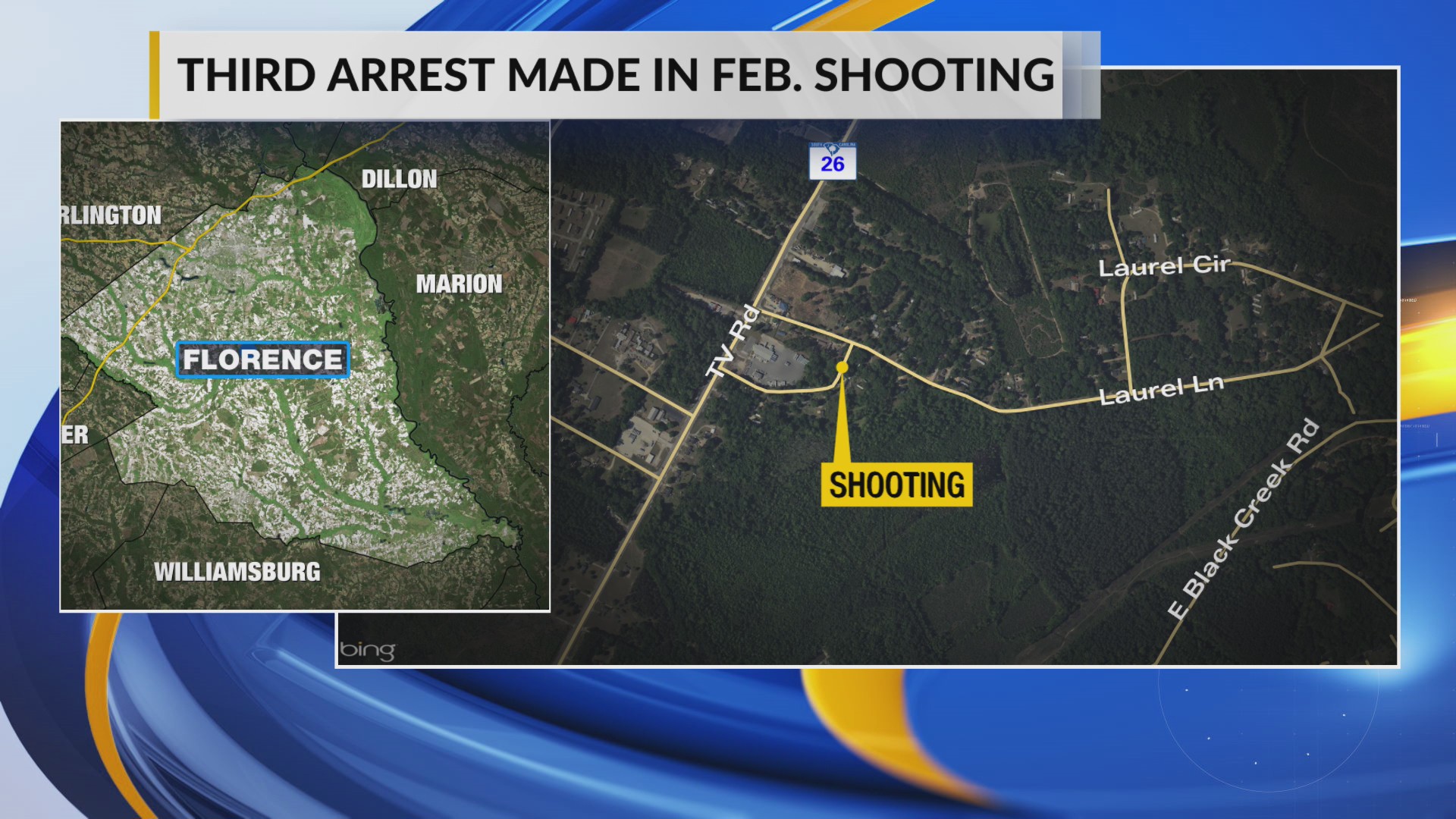 3rd man arrested in connection with February shooting in Florence area