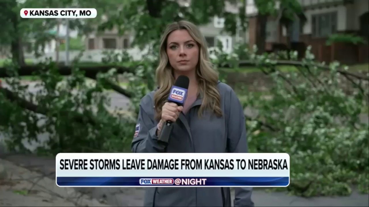 Severe storms leave damage from Kansas to Nebraska