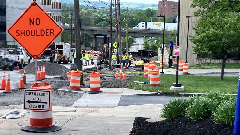Gas line struck at Van Buren and Henry streets during I-81 viaduct work