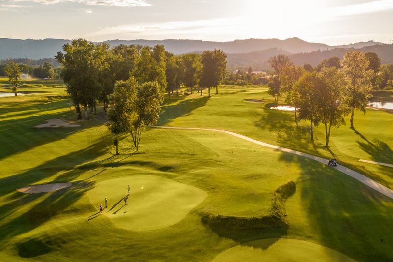 This Oregon golf course was built on an old gravel mine and now it has ...