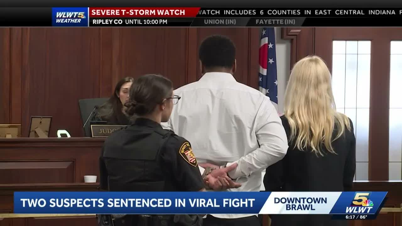 2 suspects receive sentences for roles in Cincinnati downtown brawl