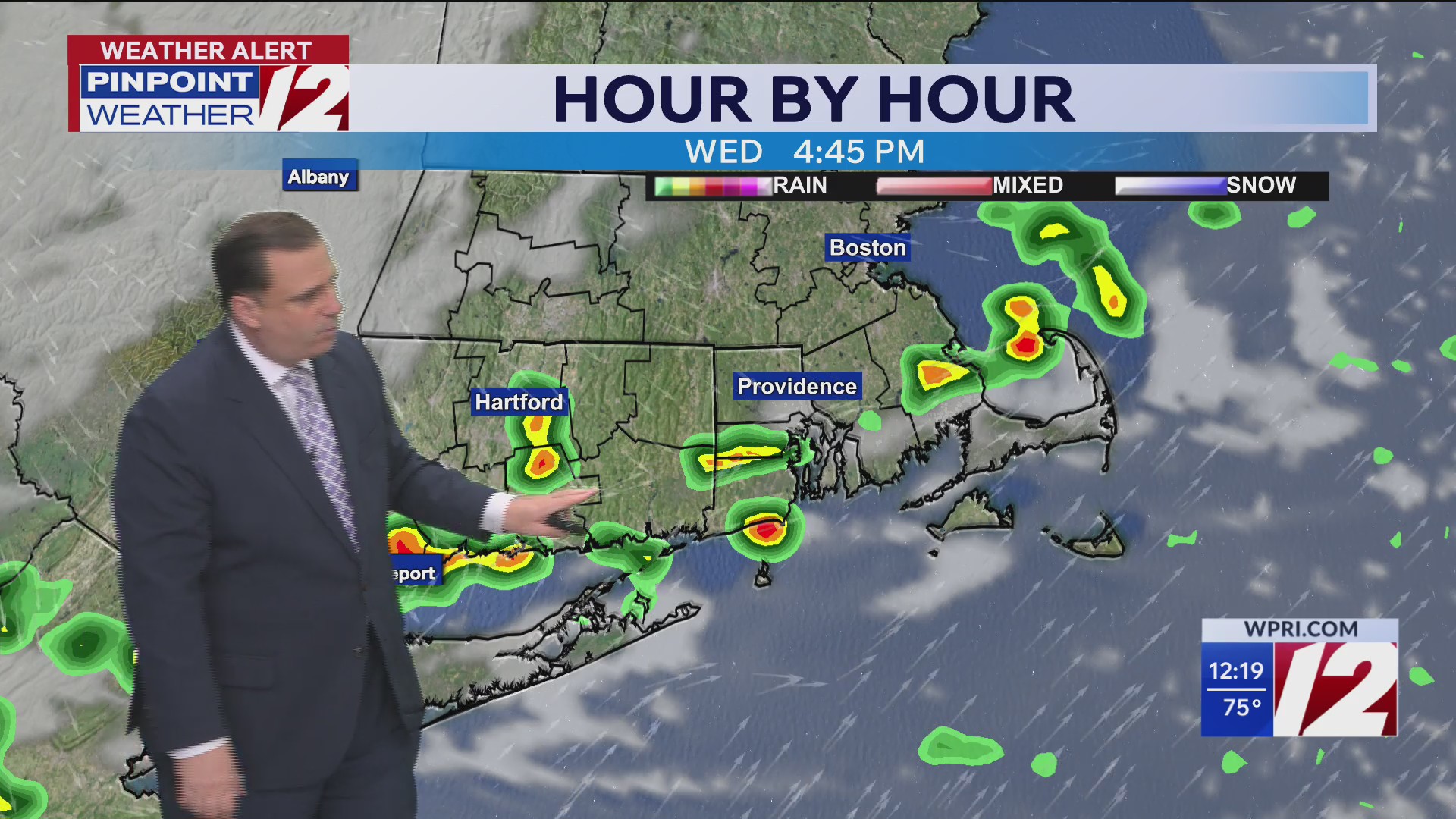 WPRI 12 weather forecast for 5/19/26: Hot and humid inland this afternoon