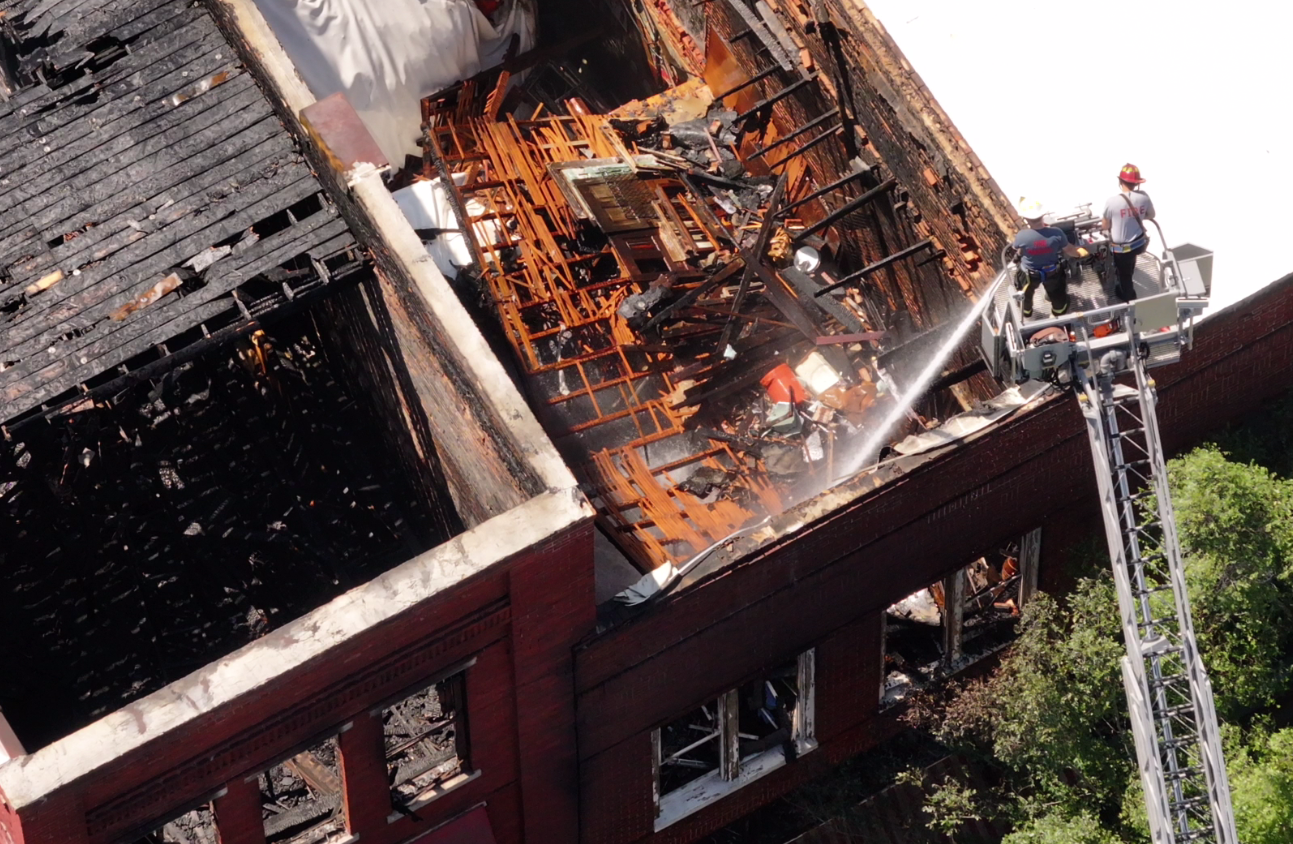Crews battling fire in Lexington