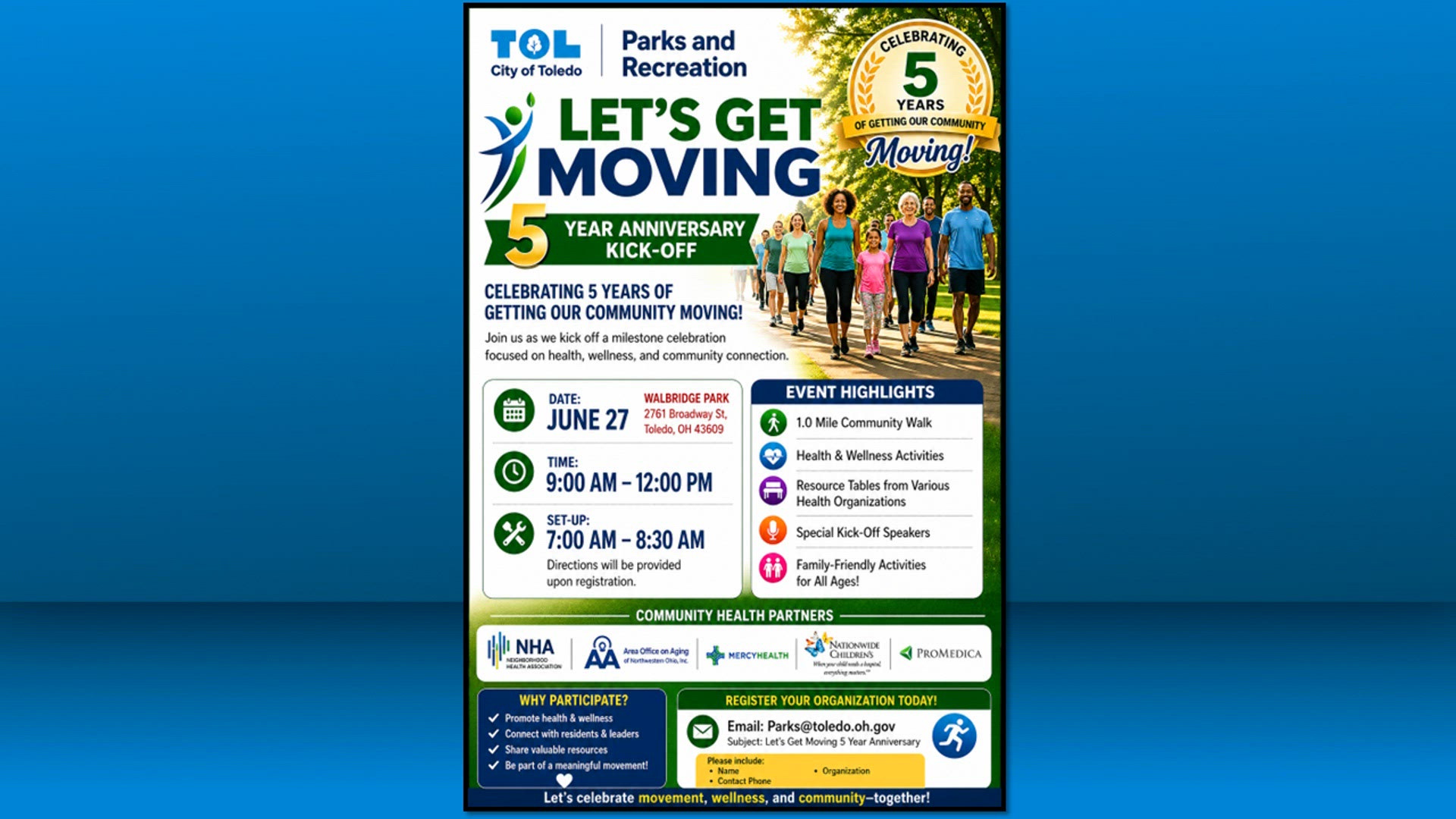 Toledo's Let's Get Moving program celebrating 5 years with June events ...