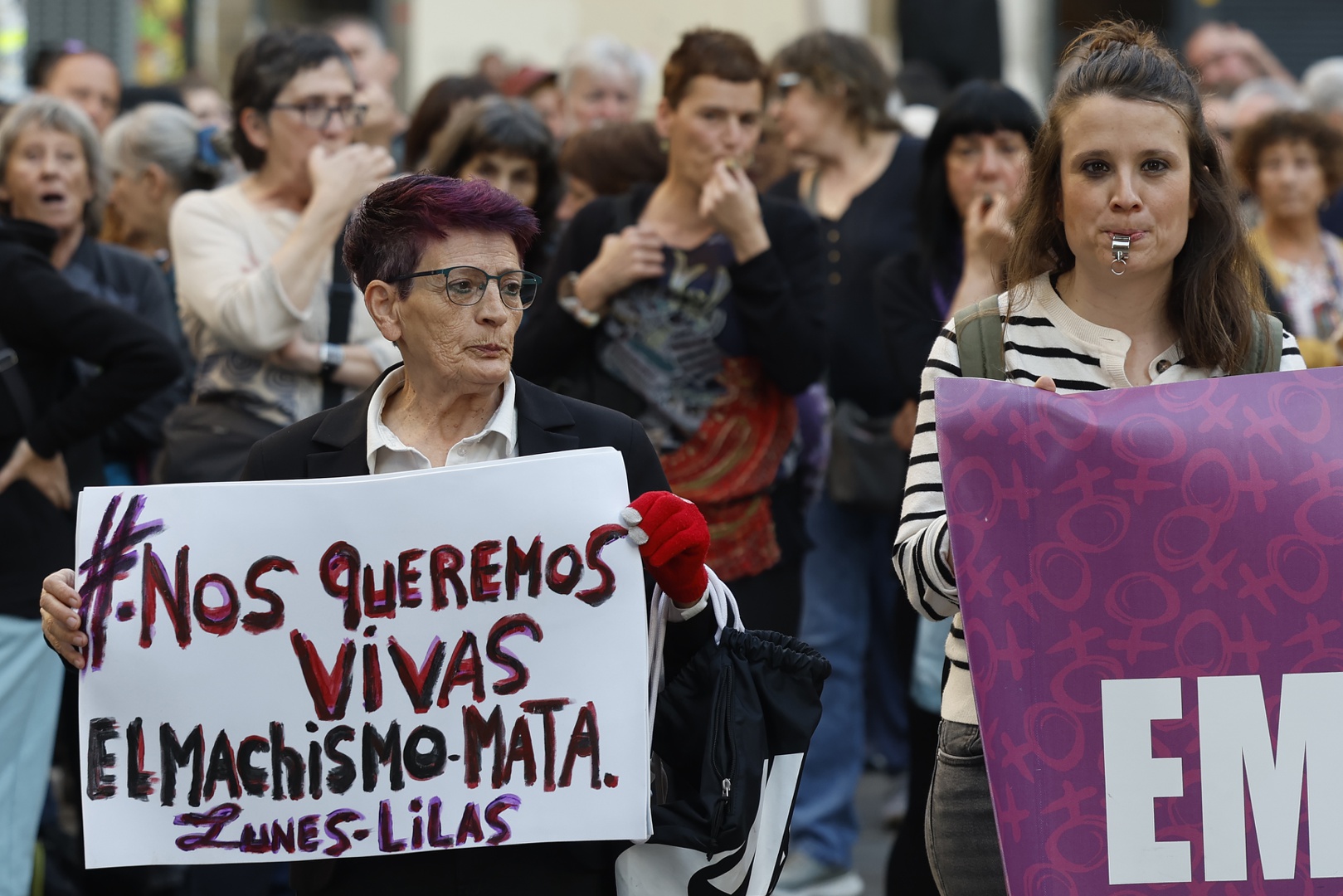 Protestas contra la violencia machista en Pamplona tras la muerte de ...