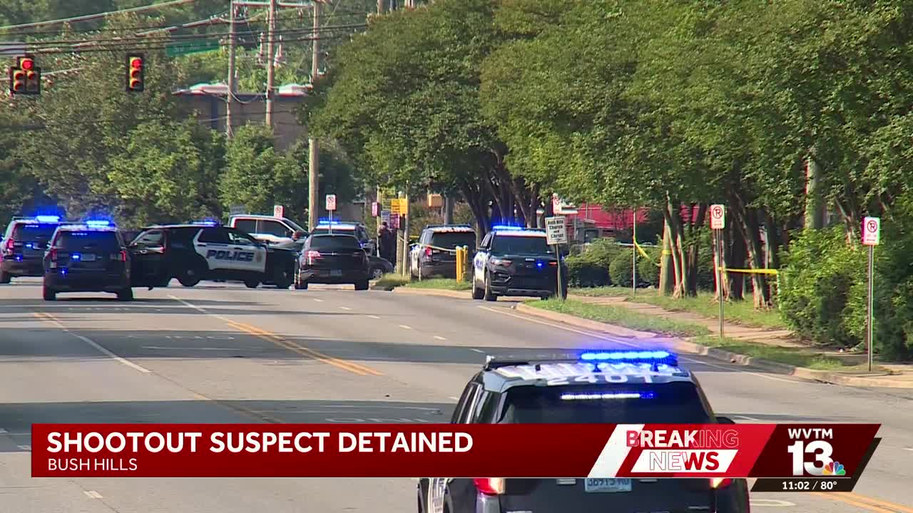 Suspect detained after shootout with Birmingham police