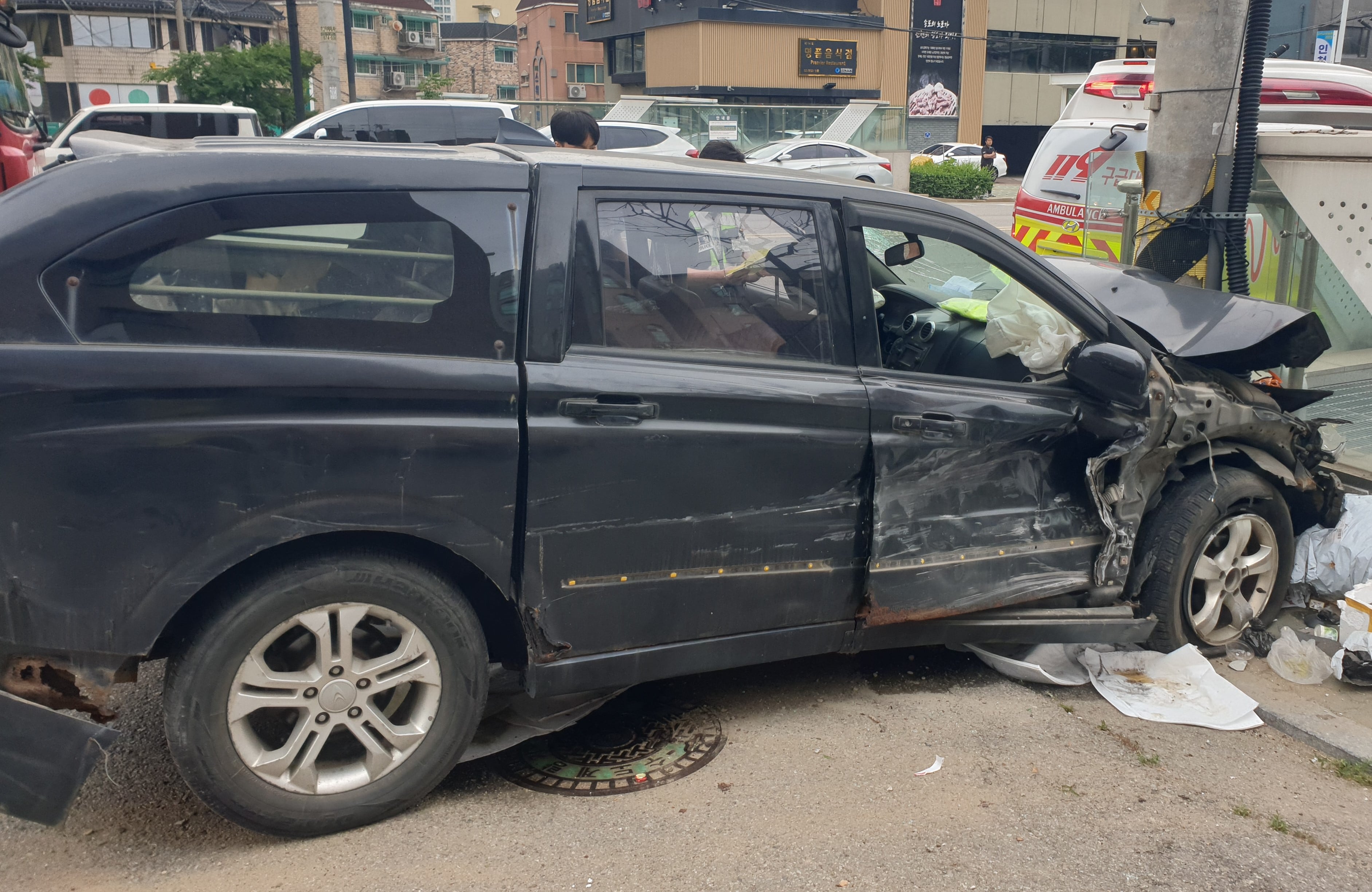 Driver in 60s dies after two collisions, utility pole crash