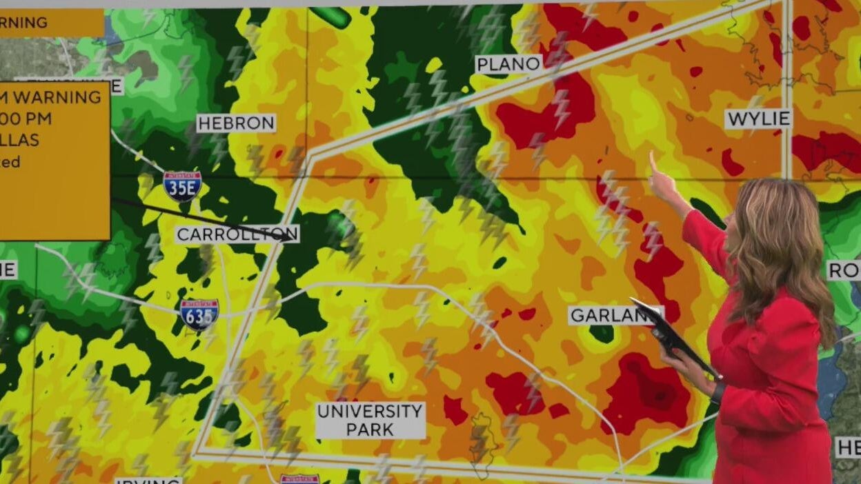 Strong storms move through North Texas bringing flash flood warnings