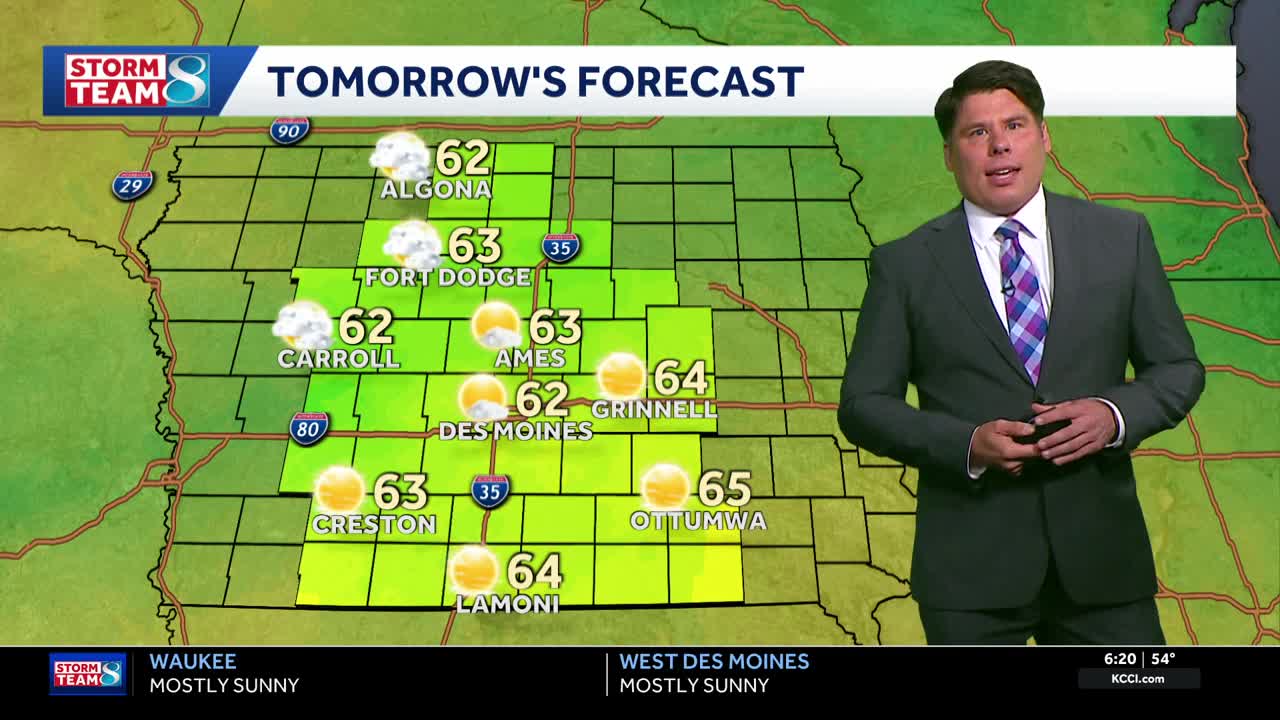 Iowa weather: 60s linger through the end of the week with rain ...