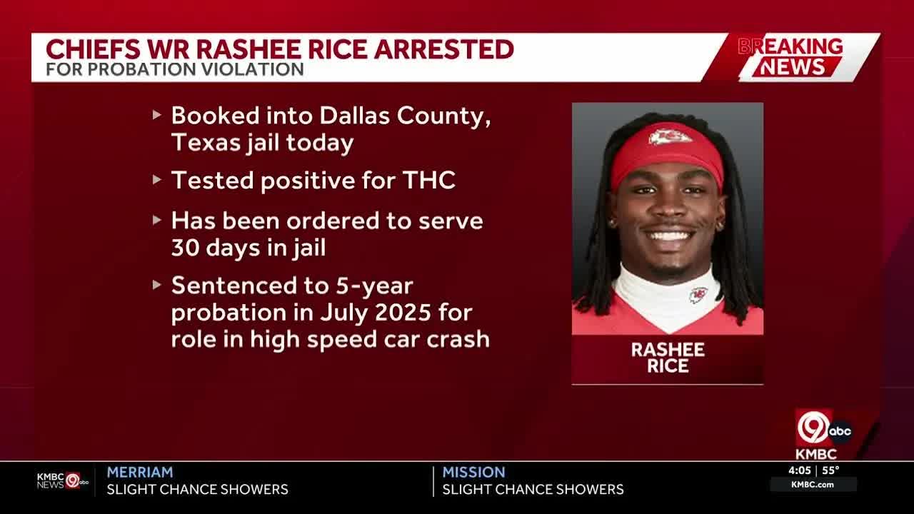 Chiefs wide receiver Rashee Rice in custody in Texas after reportedly ...