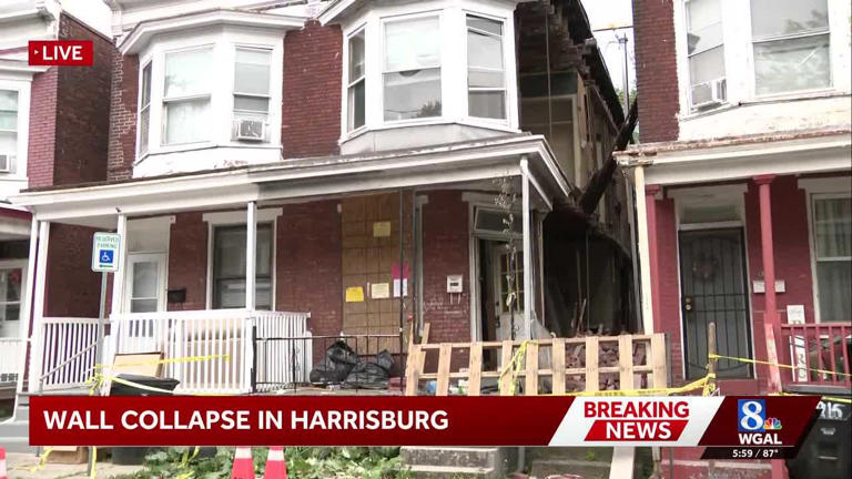 Crews respond to building collapse in Harrisburg