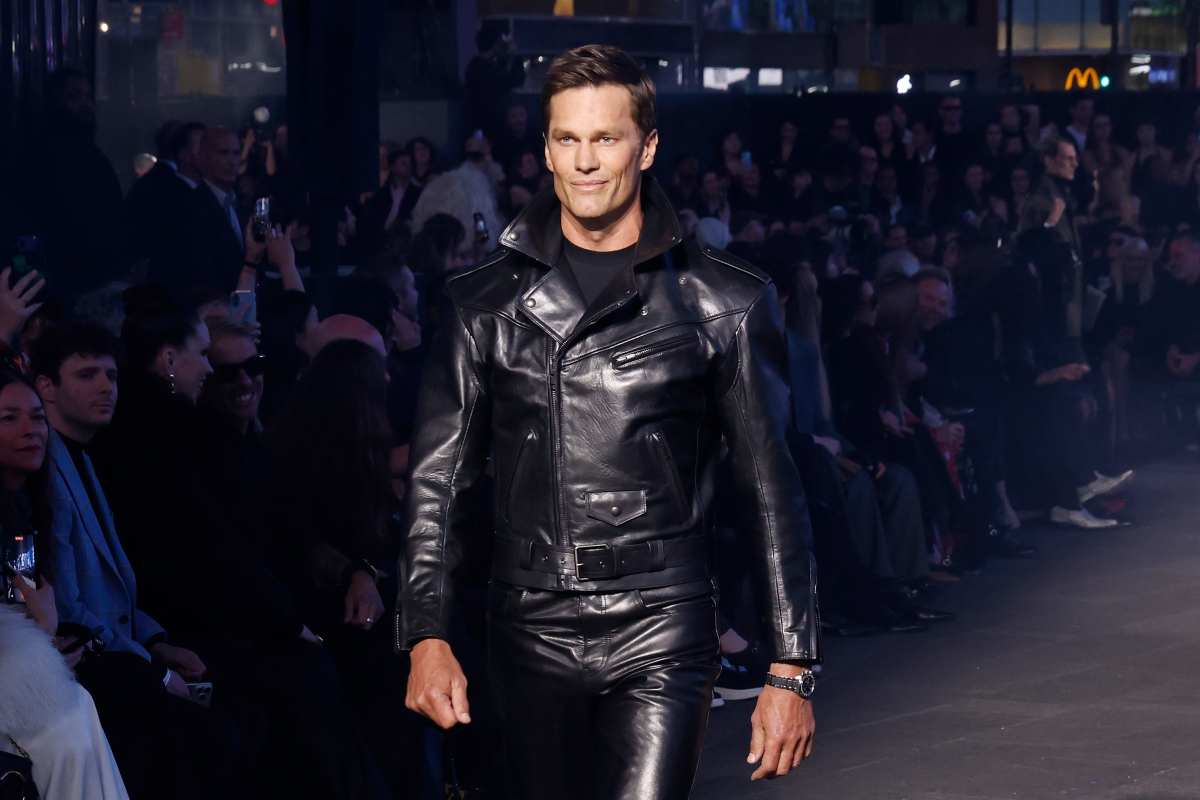 NEW YORK, NEW YORK - MAY 16: Tom Brady walks the runway at Guccicore: Gucci Cruise 2027 at Times Square on May 16, 2026 in New York City. (Photo by Taylor Hill/Getty Images)