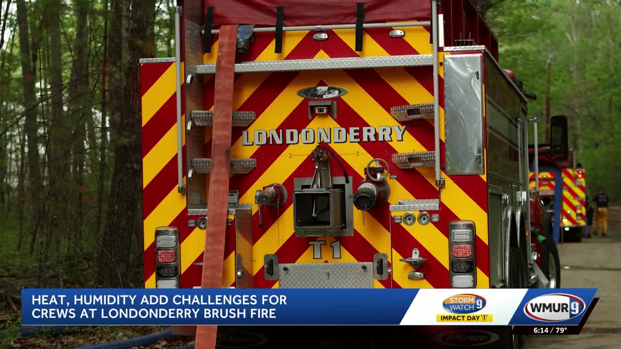 Heat, humidity add challenges for crews battling brush fire in Londonderry