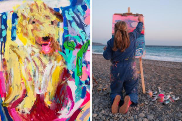 Artist bringing live painting and dog portraits to seaside weekend