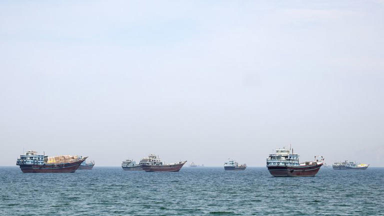 Ships and boats in the Strait of Hormuz, Musandam, Oman, April 29, 2026. REUTERS/Stringer